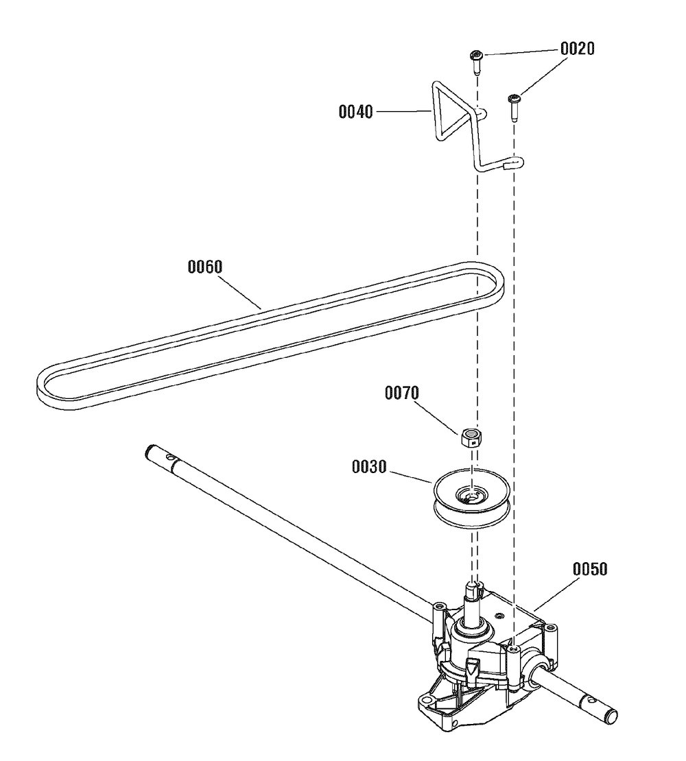 Transmission Group (7501602) Diagram and Parts List for 7800792-JS46 2011 Briggs and Stratton Lawn Mower